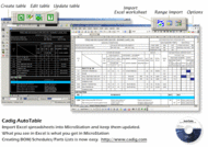 MicroStation Excel- {Cadig AutoTable 3 } screenshot